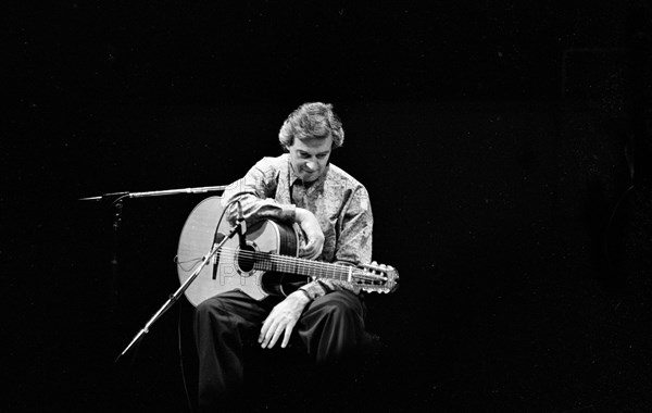 John McLaughlin, Fairfield Halls, Croydon, London, 1987. Creator: Brian O'Connor.