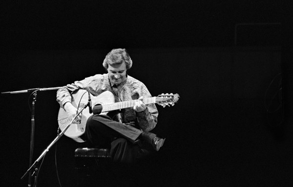 John McLaughlin, Fairfield Halls, Croydon, London, 1987. Creator: Brian O'Connor.