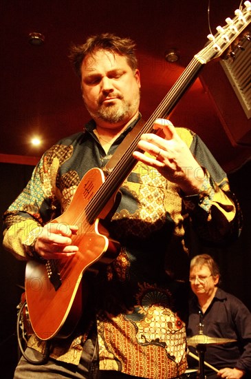 Nicolas Meier, Oxley-Meier Guitar Project, Verdict Jazz Club, Brighton, East Sussex, May 2023. Creator: Brian O'Connor.