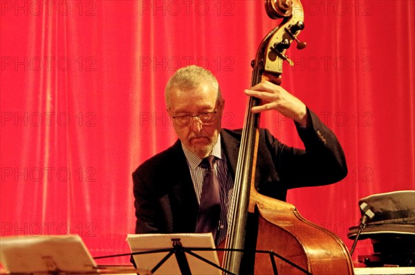 Dave Green, Art Themen Project, Battle Jazz Festival, Battle, East Sussex, July 2023. Creator: Brian O'Connor.