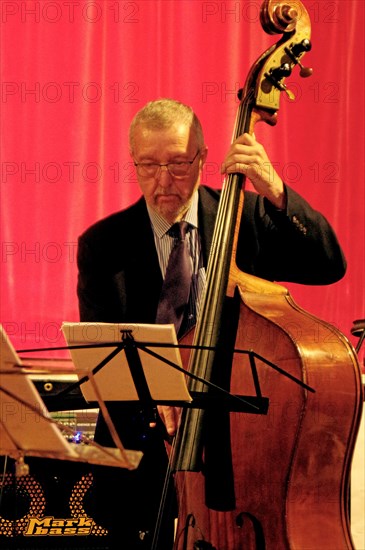 Dave Green, Art Themen Project, Battle Jazz Festival, Battle, East Sussex, July 2023. Creator: Brian O'Connor.