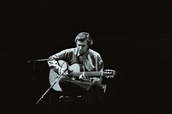 John McLaughlin, Fairfield Halls, Croydon, London, 1987. Creator: Brian O'Connor.