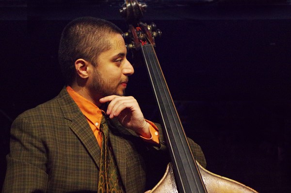 Xhosa Cole Trio, Splash Point Jazz Club, Fishermen’s Club, Eastbourne, East Sussex, 26 April 2023. Creator: Brian O'Connor.