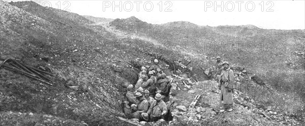 'Notre attaque du 24 octobre 1916; Dans le secteur du bois Fumin, a midi trente: un poste de command Creator: Unknown.