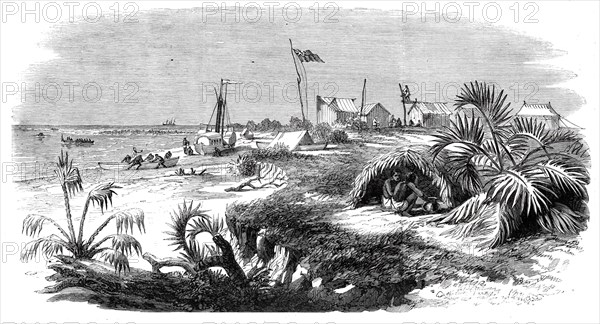 The Livingstone Expedition in Africa - Dr. Livingstone's station [on] the Kongone River..., 1860. Creator: Unknown.