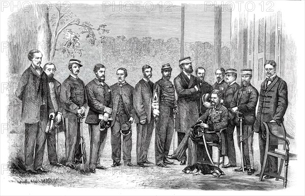 Sir Hope Grant and the staff of the British Expedition in China..., 1860. Creator: Unknown.