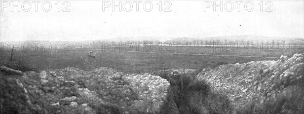 'Notre offensive du 15 decembre 1916; La gauche du champ de bataille: le village de Bras et la Meuse Creator: Unknown.
