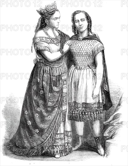 The Sisters Marchisio, as "Semiramide" and "Arsace", at the Grand Opera, Paris, 1860. Creator: Unknown.