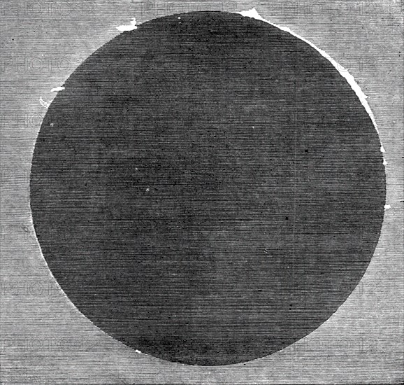 The Eclipse of the Sun - facsimile of [one of] the two photographs obtained during the totality,1860 Creator: Unknown.