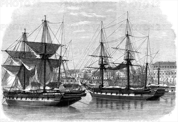 The Arsenal at Naples - from a drawing by S. Read, 1860. Creator: Unknown.