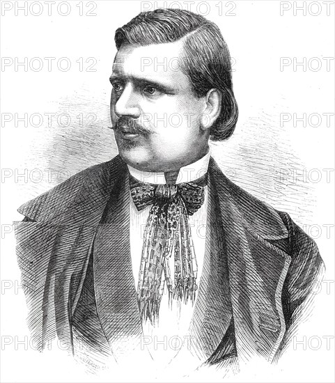 Antonio Giuglini, the Great Singer - from a photograph by Herbert Watkins, 1860. Creator: Unknown.