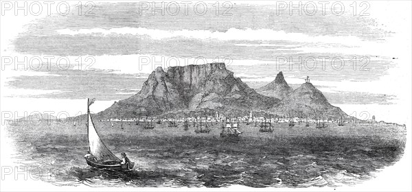 Table Bay and Table Mountain, Cape of Good Hope, 1860. Creator: Unknown.