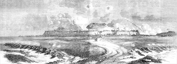 The storming and capture of the North Fort, Peiho, on the 21st August, 1860... Creator: Unknown.