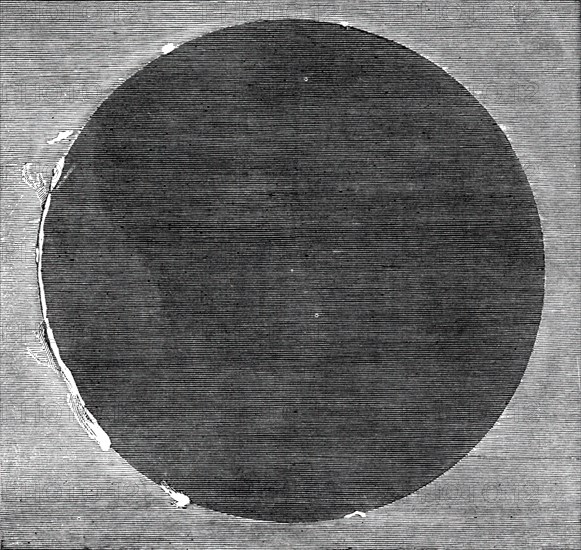 The Eclipse of the Sun - facsimile of [one of] the two photographs obtained during the totality,1860 Creator: Unknown.