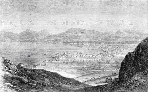 Palermo, from Mount Pellegrino - from a drawing by the Rev. S.C. Malan, 1860. Creator: Unknown.