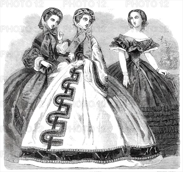 Paris Fashions for December, 1860. Creator: Unknown.