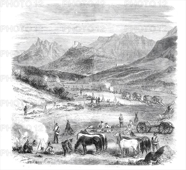 The Revolution in Sicily - "Our First Bivouac at sunrise, near Villafrati" - from a sketch..., 1860. Creator: Unknown.