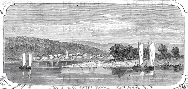 Gates Town, River St. John, 1860. Creator: Smyth.