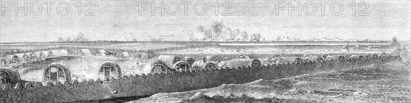 The attack on the Peiho Forts on the 21st of August, 1860..., 1860. Creator: Unknown.