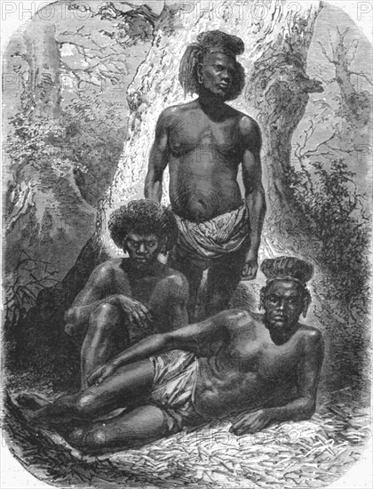 'Group of Kanaks; Some Account of New Caledonia', 1875. Creator: Unknown.