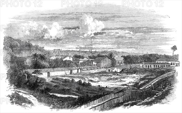 The Bahia Railway, Brazil: Site of the station at Bahia - from a photograph by B. Mulock, 1860. Creator: Unknown.