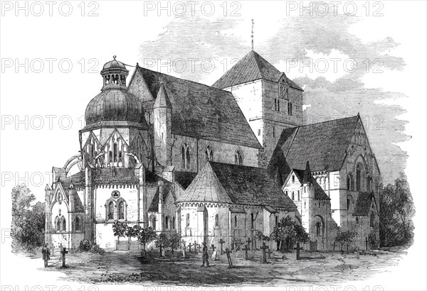The Cathedral at Drontheim, in which the Monarchs of Saxony are crowned, 1860. Creator: Unknown.