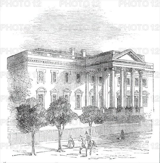 The White House, Washington, the residence of the President of the United States, 1860. Creator: Unknown.