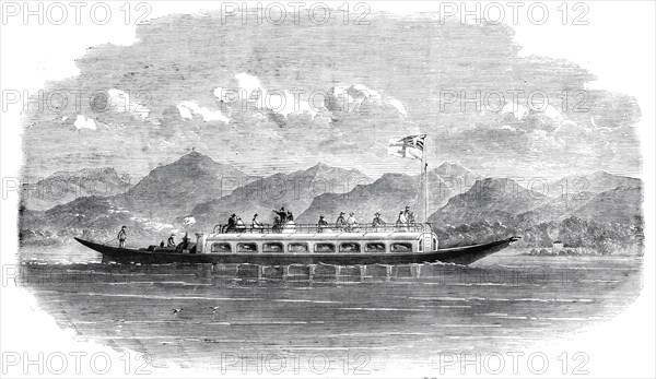 Steam-gondola for Coniston Lake, Lancashire, 1860. Creator: Unknown.