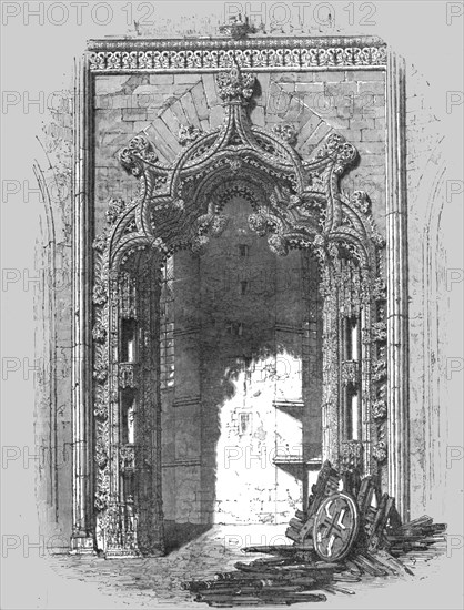 ''Archway in the Capella at Batalha; Excursions near Lisbon', 1875. Creator: Unknown.