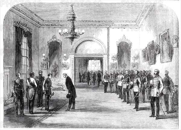 Presentations to his Royal Highness the Prince of Wales at Government House, Halifax, 1860. Creator: Unknown.