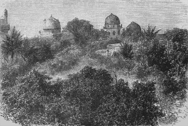 'Royal Tombs at Golconda; Notes on the Ancient Temples of India', 1875. Creator: Unknown.