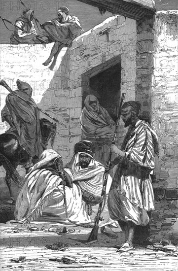 ''The Prison and Guard at Tetuan; A Ride to Gebel-Mousa, in North-Western Barbary', 1875. Creator: Trorey Blackmore.