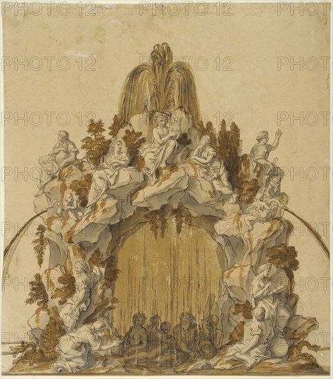 Design for the Fontaine des Arts et des Muses, Versailles. Creator: Anon.