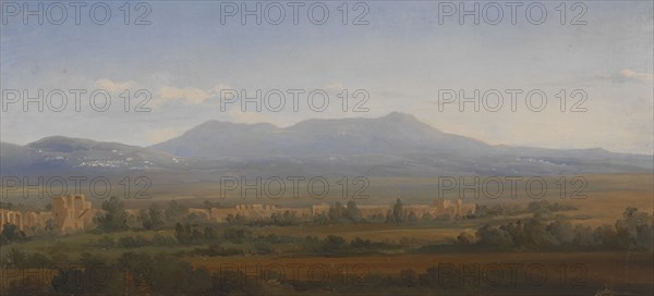 View from the Alban Hills. Study, 1842. Creator: Gustav Wilhelm Palm.