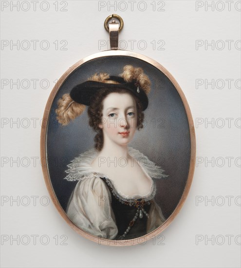 Unknown woman in 17th century costume, early-mid 19th century. Creator: John Cox Dillman Engleheart.