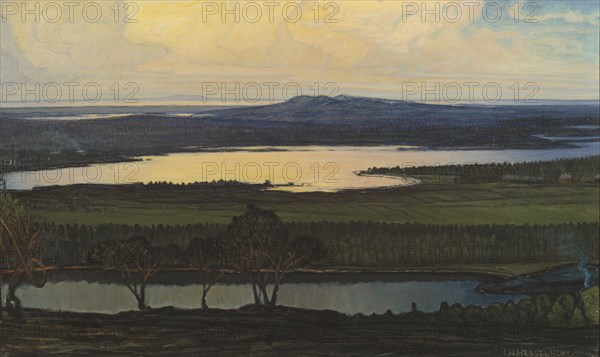 Summer Night. Study, late 19th-early 20th century. Creator: Otto Hesselbom.