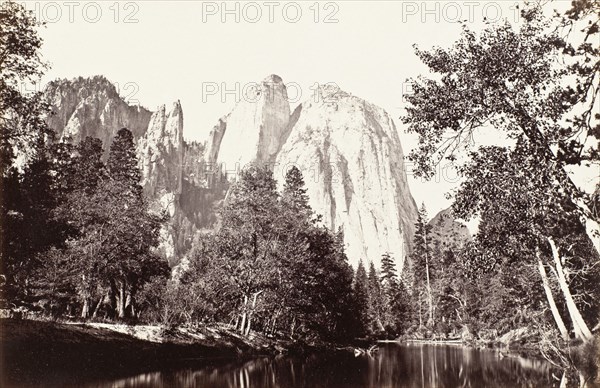 Cathedral Rocks & Spires, Printed 1866 circa. Creator: Carleton Emmons Watkins.