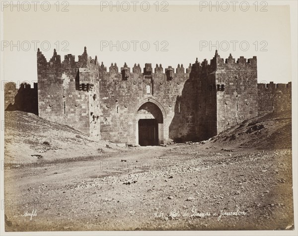 Porte De Dagnas A Jerusalem #287, Printed c.1870. Creator: Felix Bonfils.