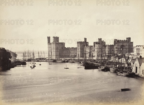 Carnarvon Castle & Mouth Of River (578), Printed 1860 circa. Creator: Francis Bedford.