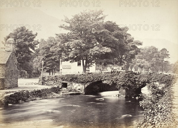 Beddgelert, The Bridge & Moel Hebog, No. 3 (518), Printed 1860 circa. Creator: Francis Bedford.