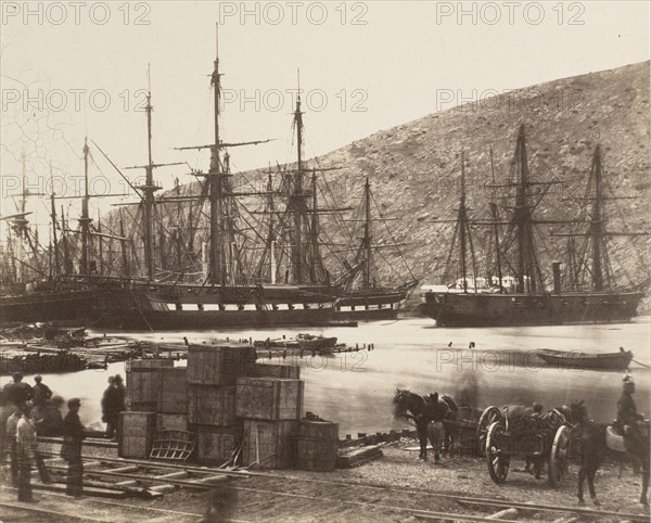 Head Of Harbour, Balaklava, Printed 1856. Creator: Roger Fenton.