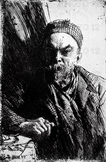 Paul Verlaine, 1895. Creator: Anders Leonard Zorn.