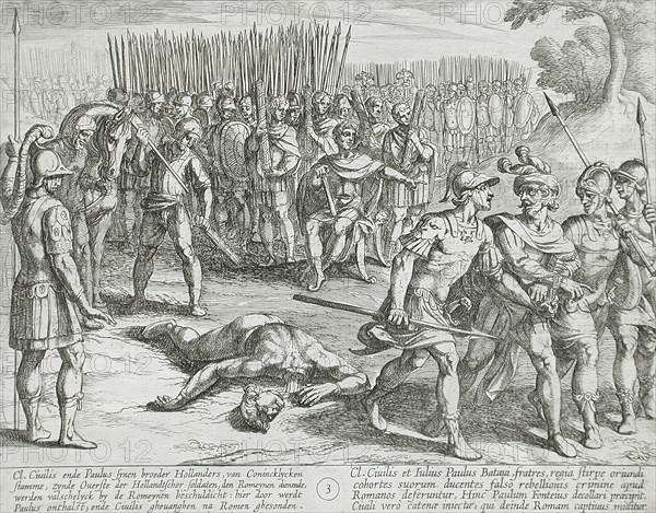 Claudius Civilis Arrested and His Brother Paulus Beheaded, 1611. Creator: Antonio Tempesta.
