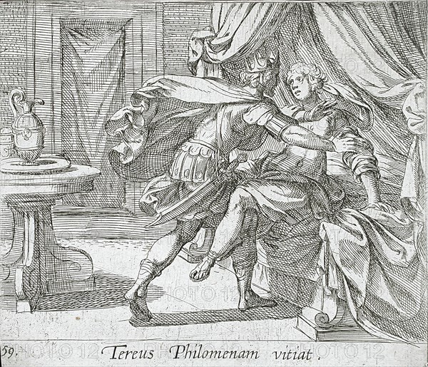 The Rape of Philomela, published 1606. Creators: Antonio Tempesta, Wilhelm Janson.
