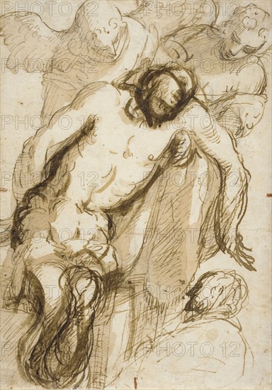 The Dead Christ Supported by Two Angels, Unknown date. Creator: Jacopo Palma.