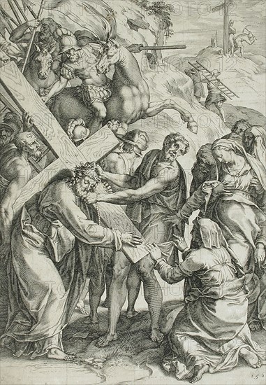 Christ Carrying His Cross, 1567. Creator: Cornelis Cort.