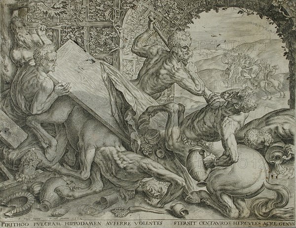 Hercules and the Centaurs, 1563. Creator: Cornelis Cort.