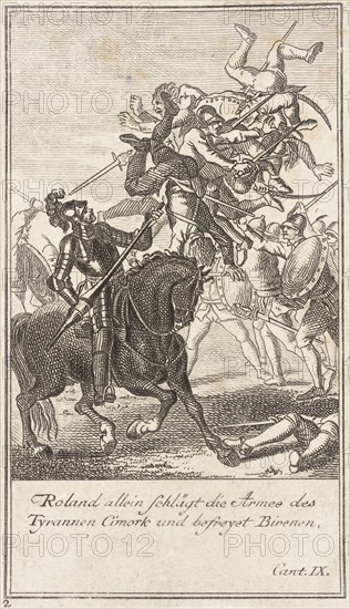 Plate 2 for Ariosto's 'Orlando Furioso', 1772. Creator: Daniel Berger.