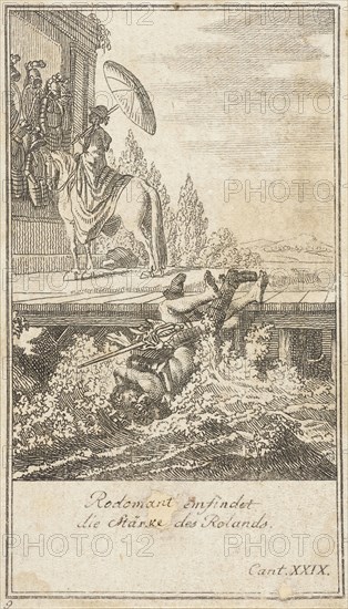 Plate 9 for Ariosto's 'Orlando Furioso', 1772. Creator: Daniel Berger.