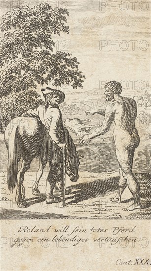 Plate 10 for Ariosto's 'Orlando Furioso', 1772. Creator: Daniel Berger.